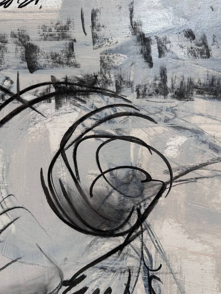 Original Abstract Painting by Janos Huszti