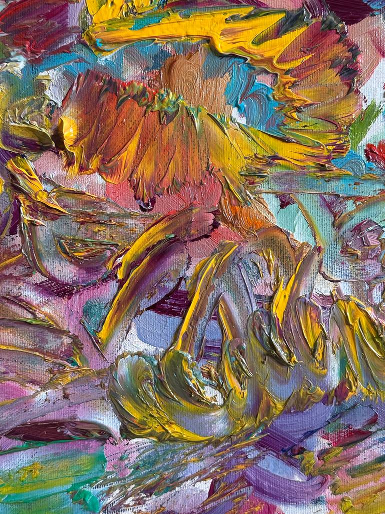Original Abstract Painting by Janos Huszti