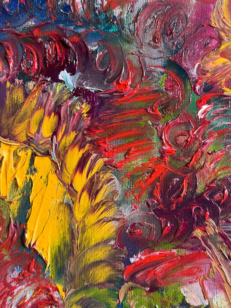 Original Abstract Painting by Janos Huszti