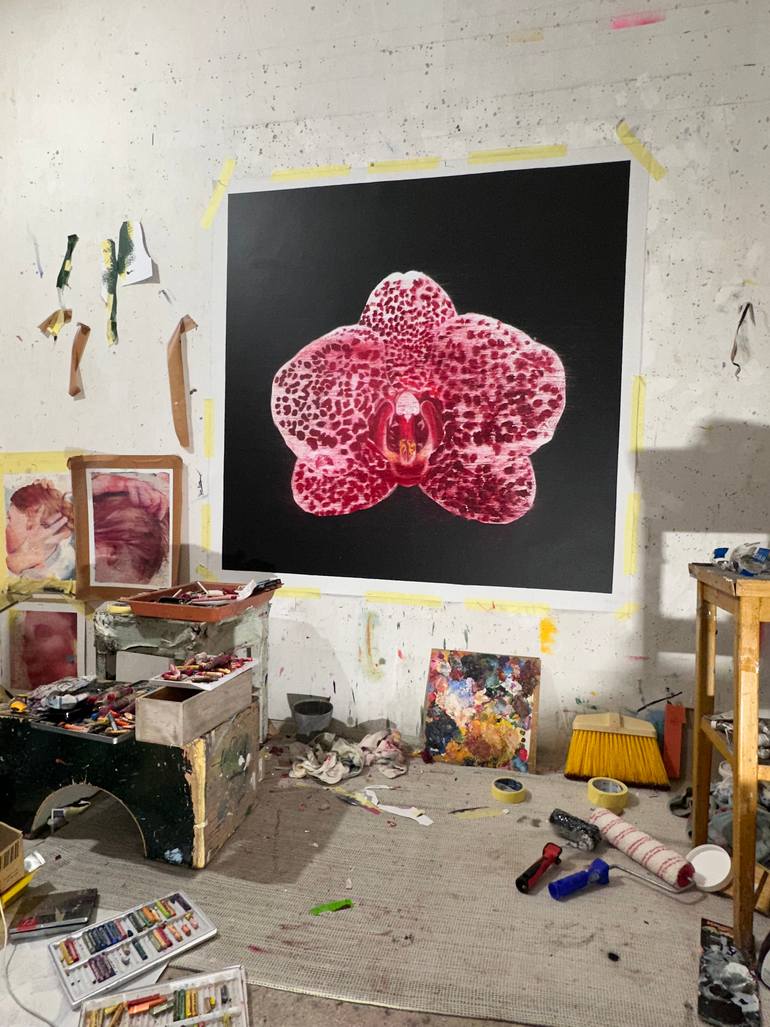 Original Figurative Floral Painting by Janos Huszti