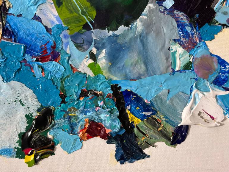 Original Abstract Painting by Janos Huszti