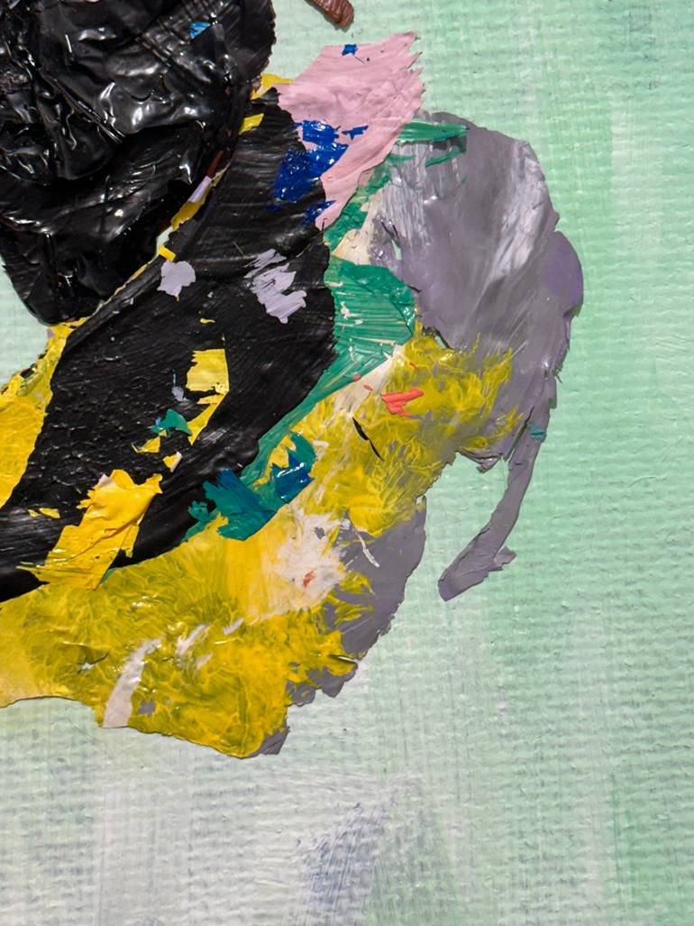 Original Abstract Painting by Janos Huszti