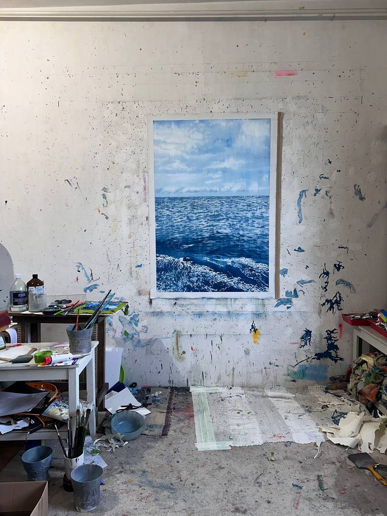 Original Contemporary Ocean Painting by Janos Huszti