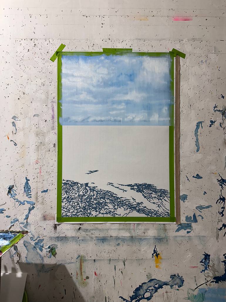 Original Contemporary Ocean Painting by Janos Huszti