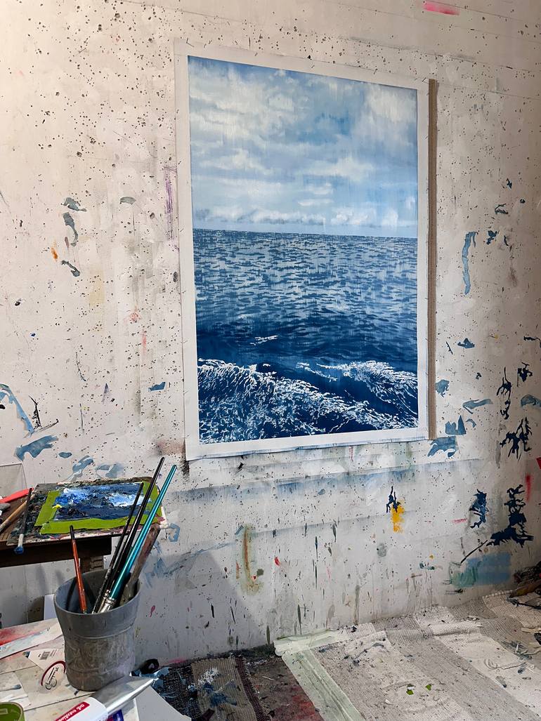 Original Contemporary Ocean Painting by Janos Huszti