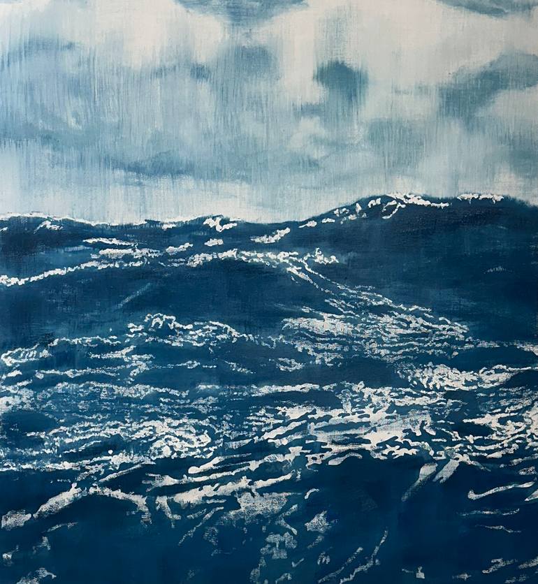 Print of Contemporary Seascape Painting by Janos Huszti