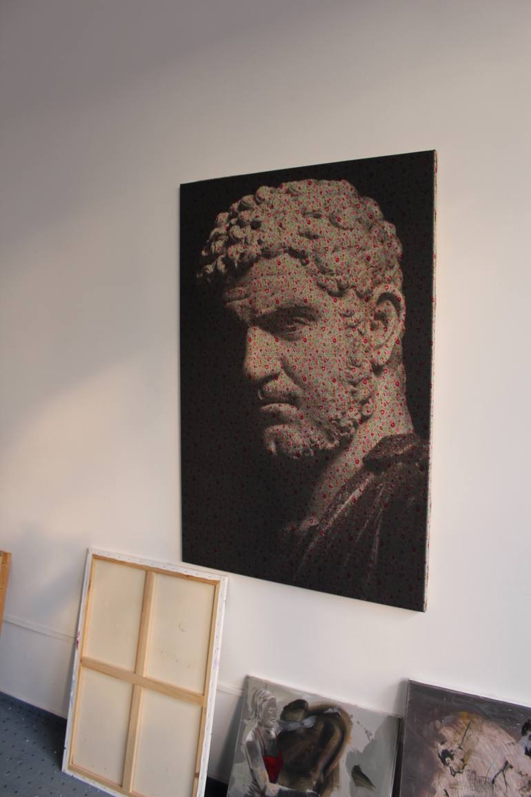 Original Classical mythology Painting by János Huszti