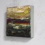 Painted richly with white, cream, red, green, pink, etc. After it dried, overpainted with thin colors. Such as Siena brown, dark green, ocher, vibrant green, light blue, magenta, orange yellow.
oil on canvas
20x20x4cm