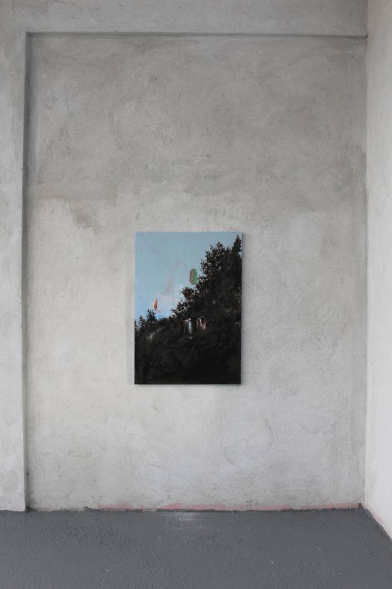 Original Conceptual Landscape Painting by János Huszti