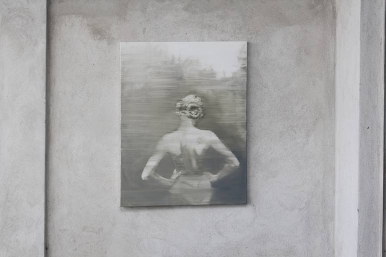 Original Conceptual People Painting by Janos Huszti