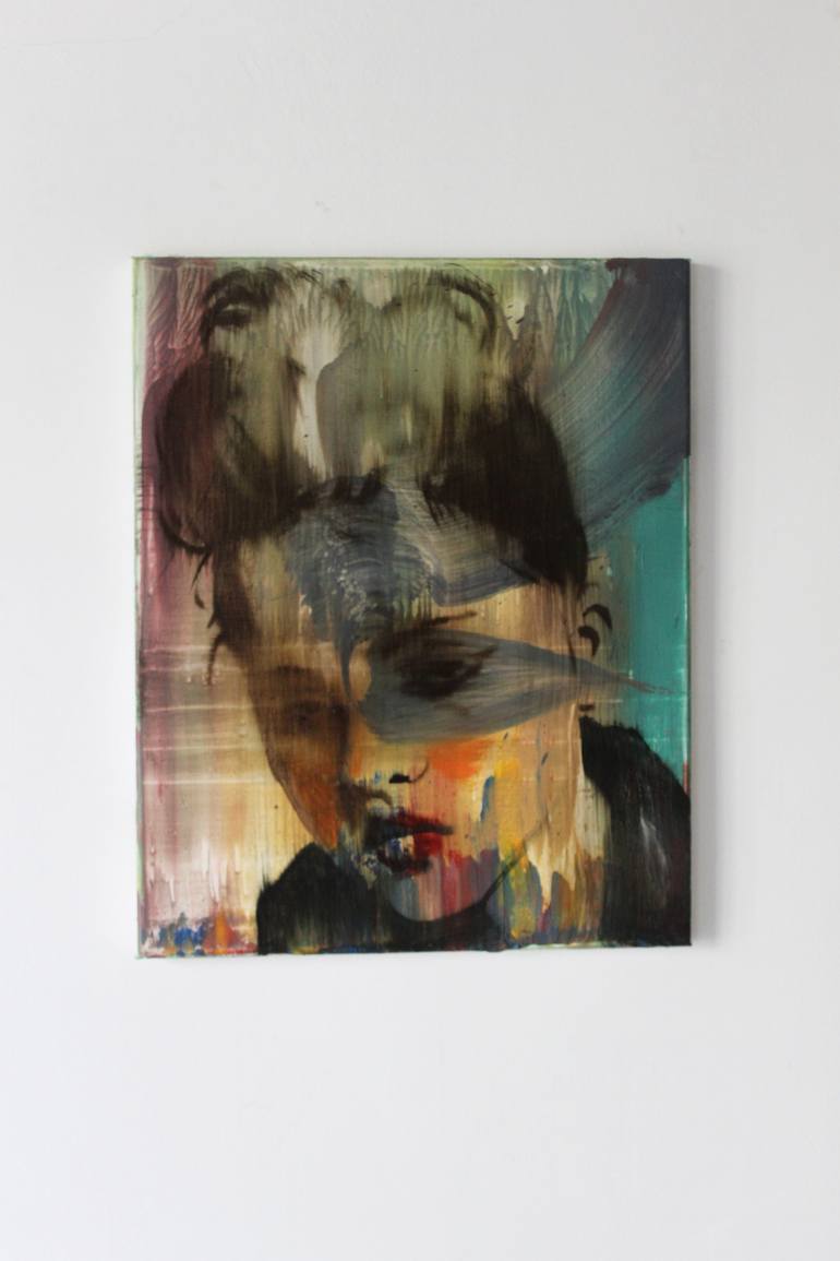 Original Conceptual People Painting by Janos Huszti