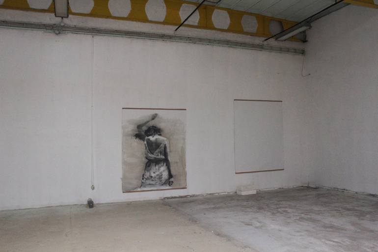 Original Conceptual People Painting by Janos Huszti