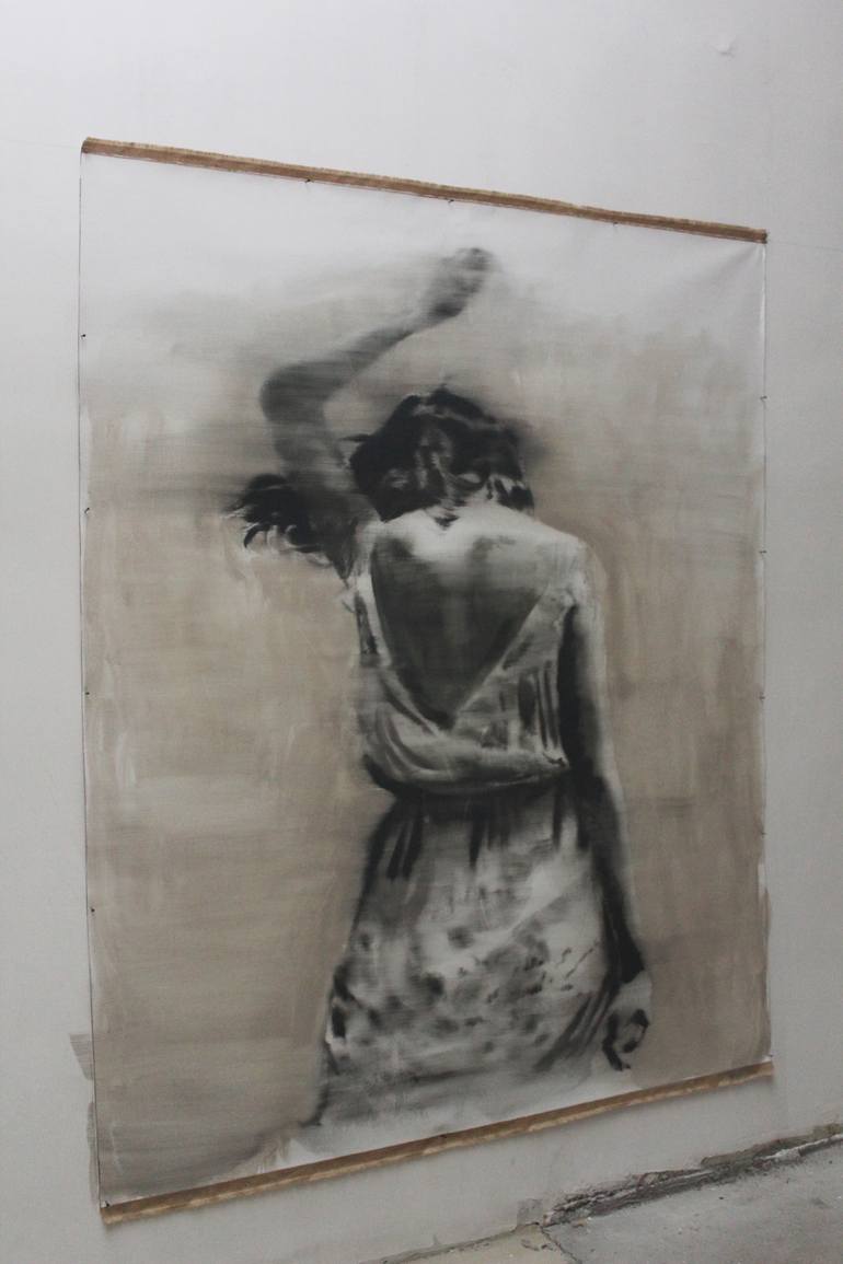 Original Conceptual People Painting by Janos Huszti