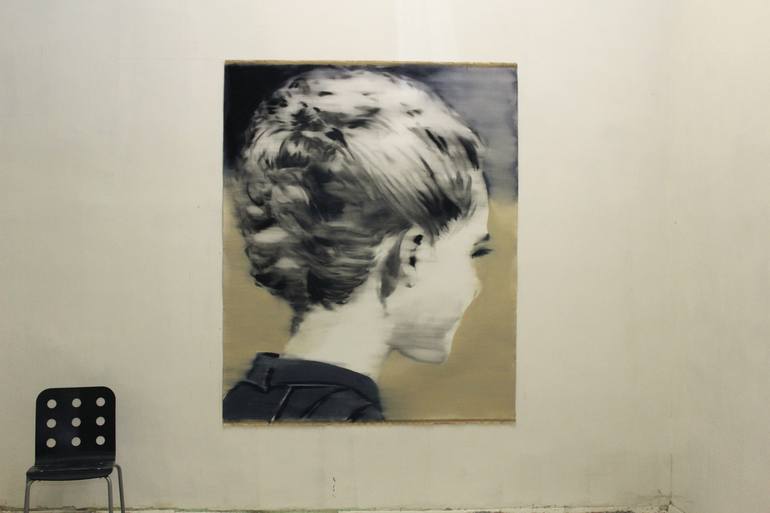 Original Conceptual Portrait Painting by János Huszti