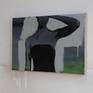 Oil on canvas
40x60cm
Painted onto a strong basic, which used to be a landscape earlier.