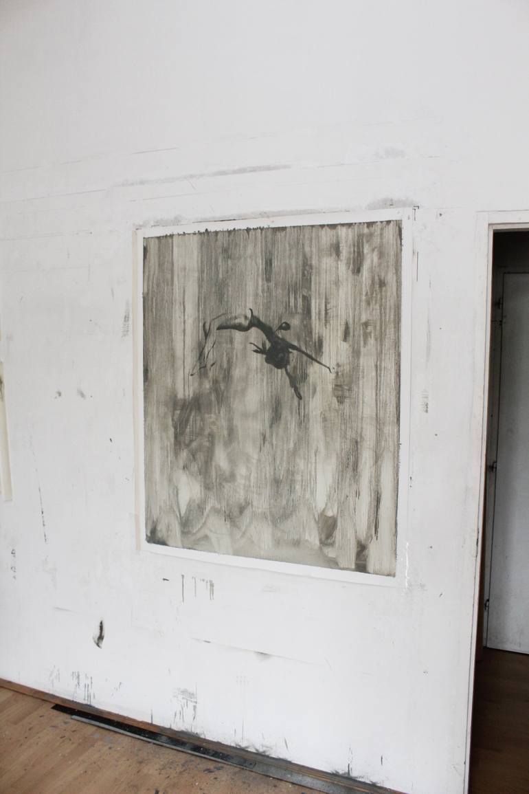 Original Conceptual People Painting by Janos Huszti