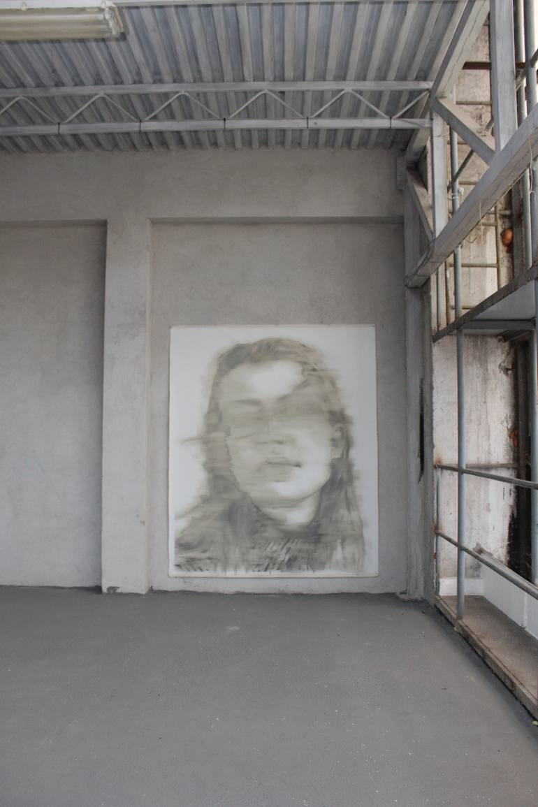 Original Conceptual People Painting by Janos Huszti