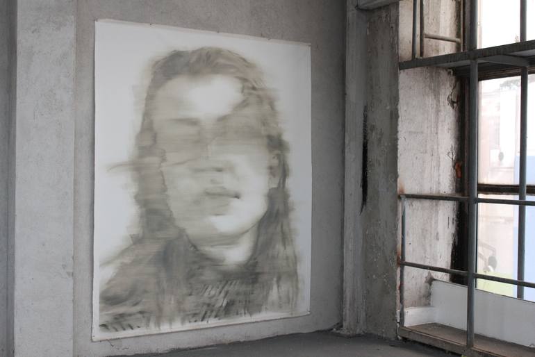 Original Conceptual People Painting by Janos Huszti