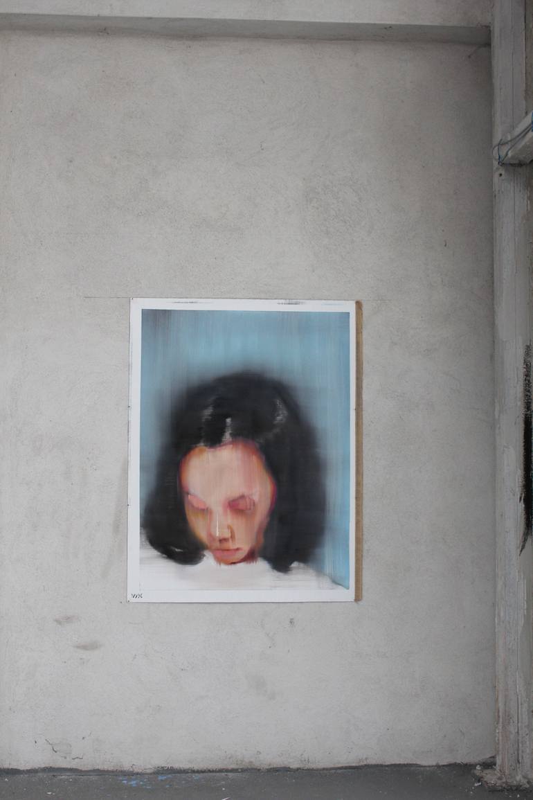 Original Conceptual People Painting by Janos Huszti