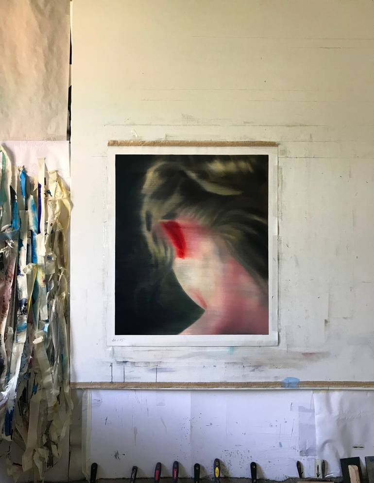 Original Conceptual People Painting by Janos Huszti