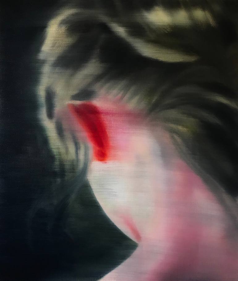 Original Conceptual People Painting by Janos Huszti
