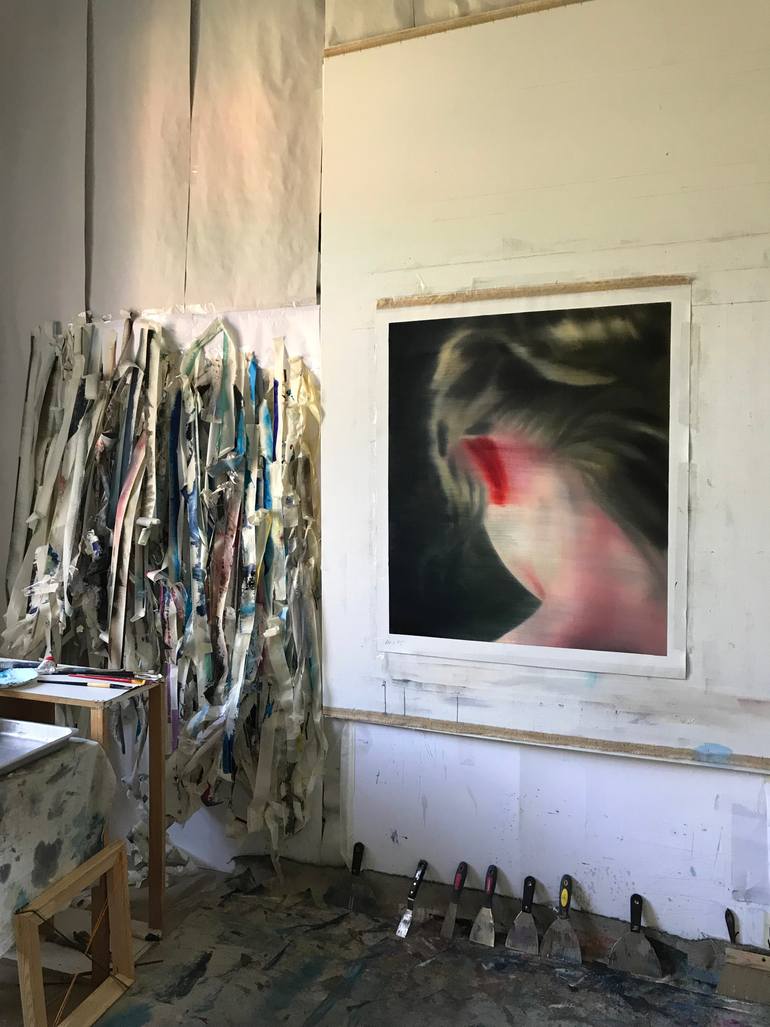 Original Conceptual People Painting by Janos Huszti