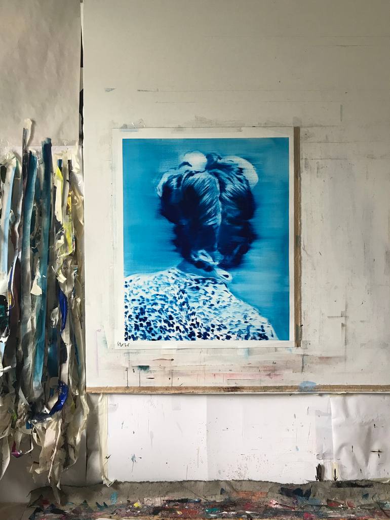 Original Conceptual People Painting by Janos Huszti