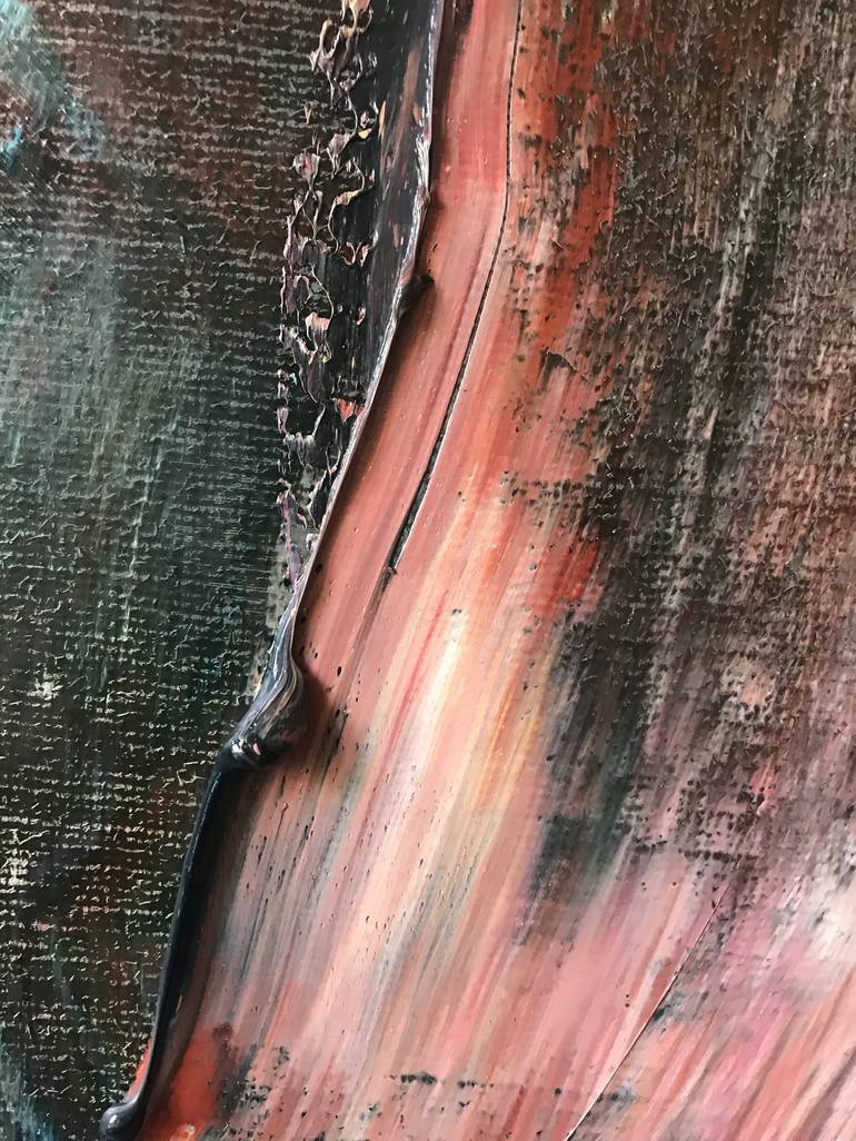 Original Abstract Botanic Painting by Janos Huszti