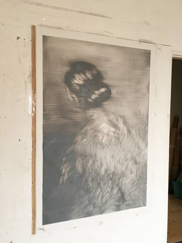Original Conceptual People Painting by Janos Huszti