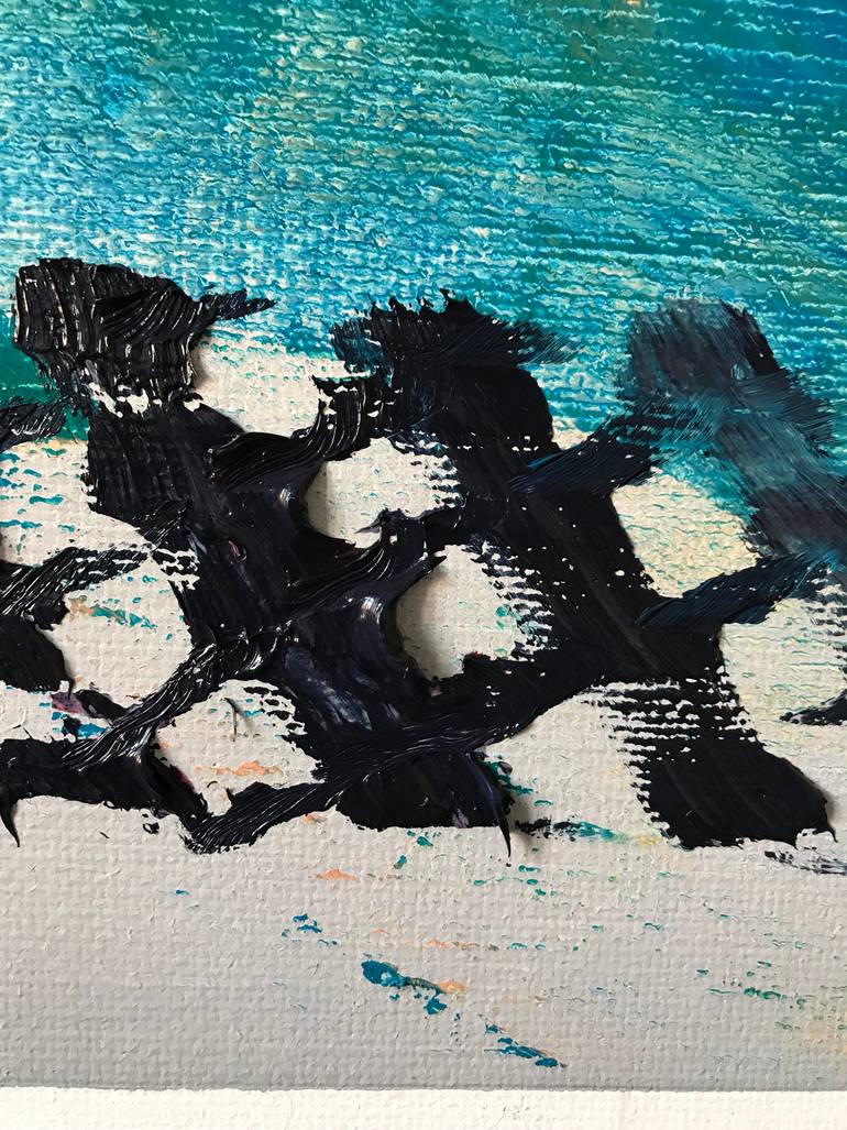 Original Conceptual People Painting by Janos Huszti