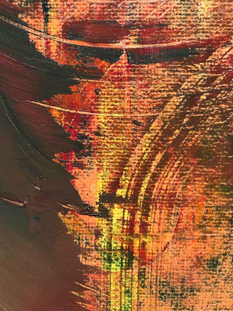 Original Abstract People Painting by Janos Huszti