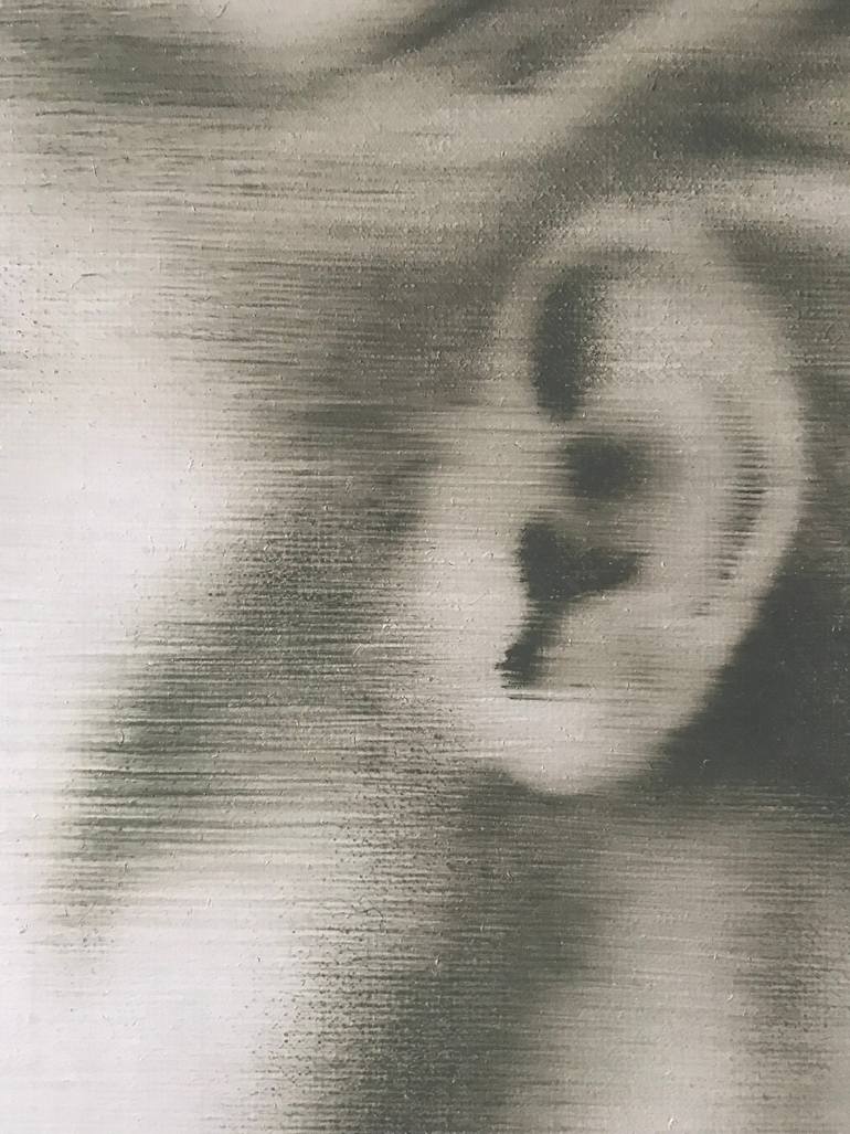 Original Conceptual Abstract Painting by Janos Huszti