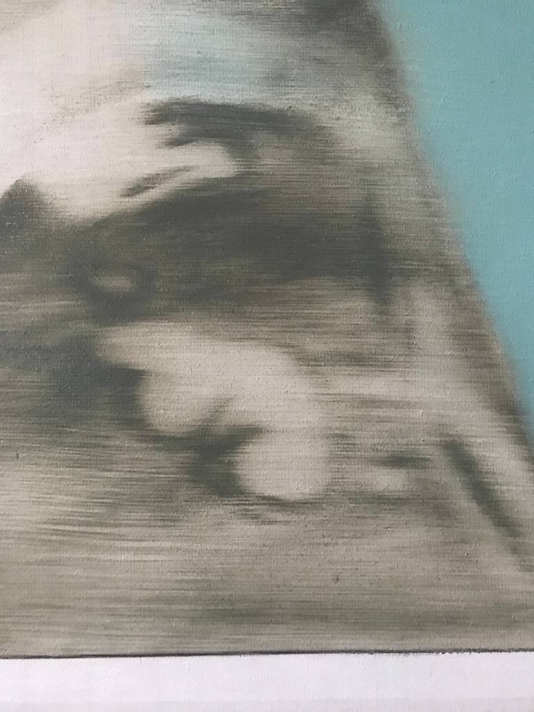 Original Conceptual Abstract Painting by Janos Huszti