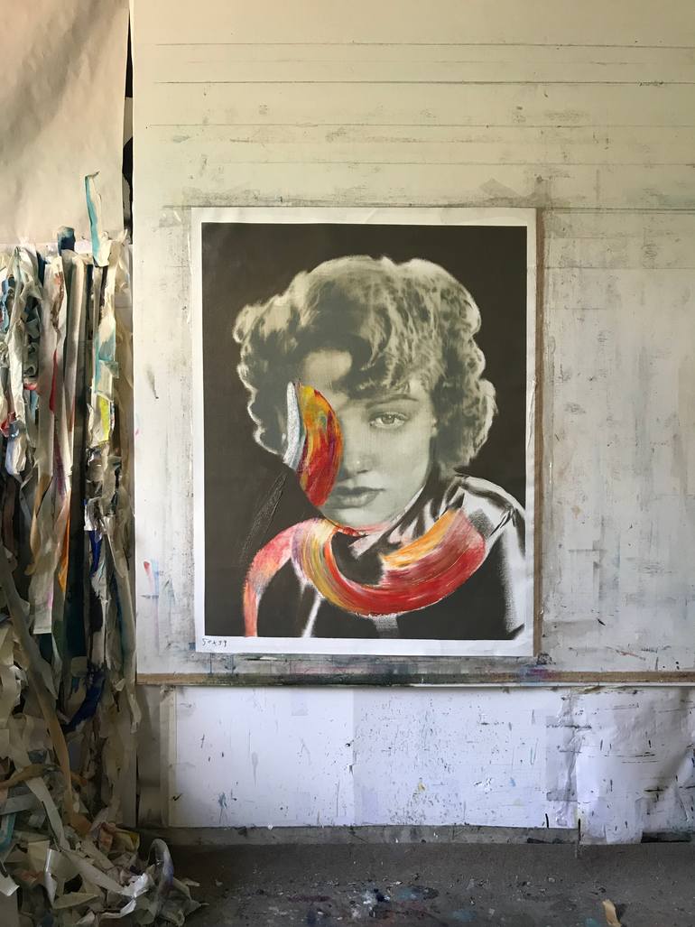Original Conceptual People Painting by Janos Huszti