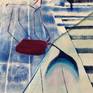 Interior. Painted with oil on canvas.
50x39"
Ships in a crate.