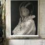 Portrait of a woman. The original picture took of an American actress.
50x39"
Oil on canvas
Variations of grey oil colors.