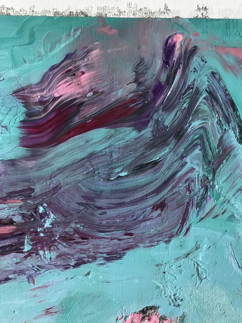Original Conceptual Abstract Painting by Janos Huszti