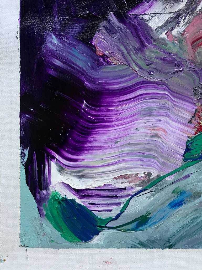Original Abstract Expressionism Abstract Painting by Janos Huszti