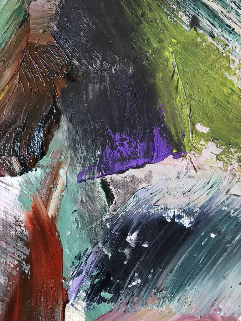 Original Expressionism Abstract Painting by Janos Huszti