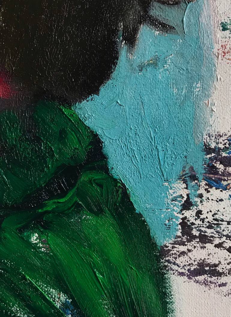 Original Conceptual People Painting by Janos Huszti