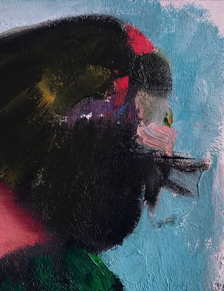 Original Conceptual People Painting by Janos Huszti