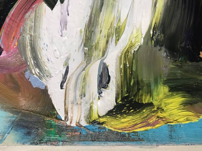 Original Conceptual People Painting by Janos Huszti