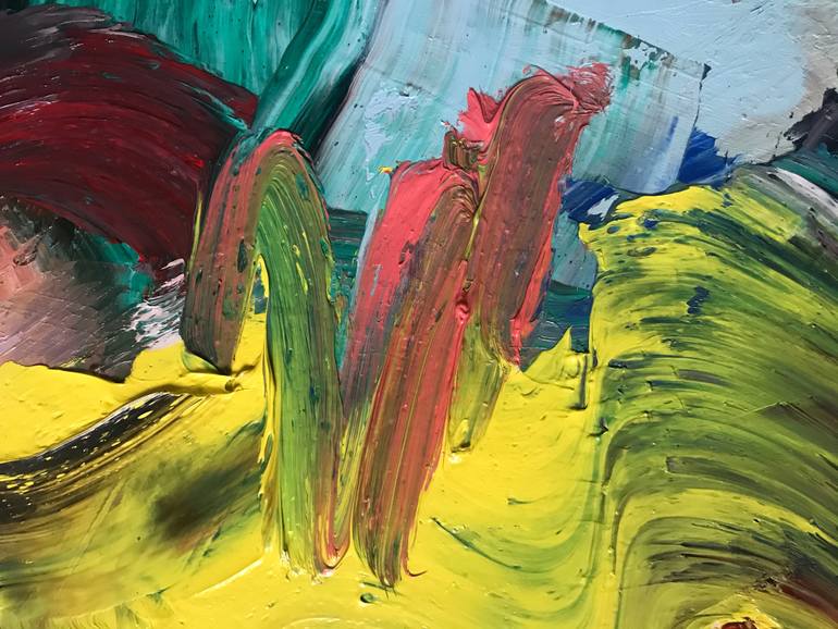 Original Conceptual People Painting by Janos Huszti