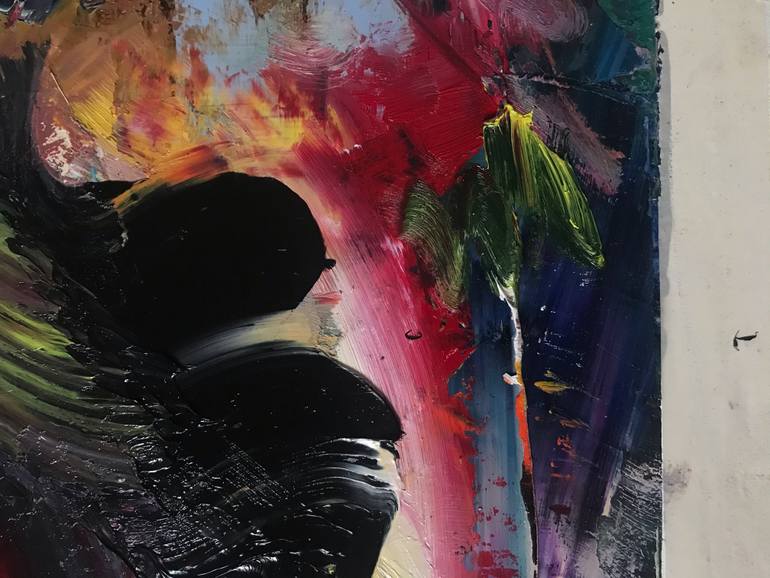 Original Conceptual People Painting by Janos Huszti