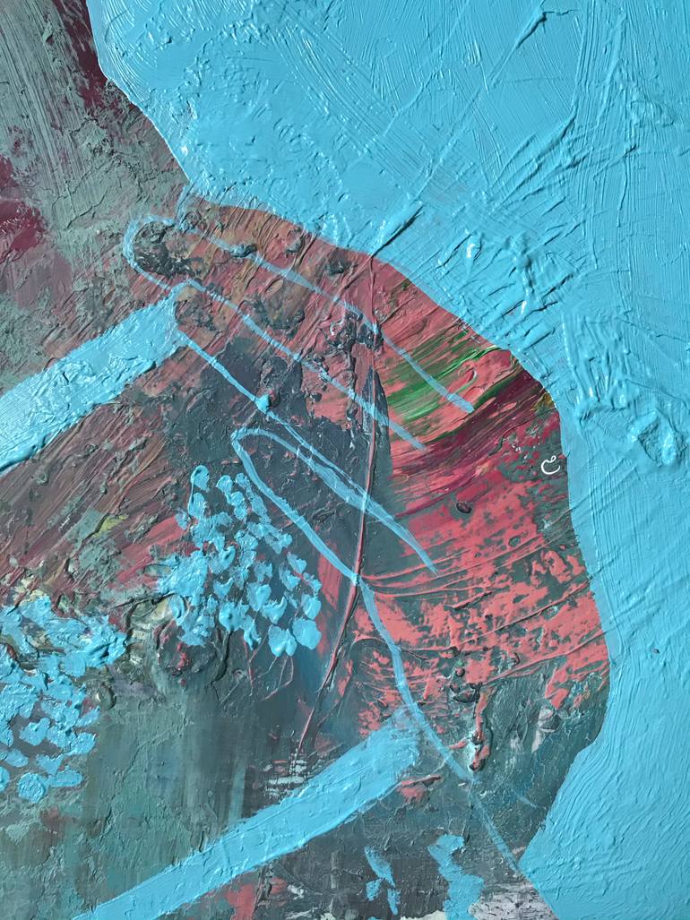 Original Conceptual People Painting by Janos Huszti