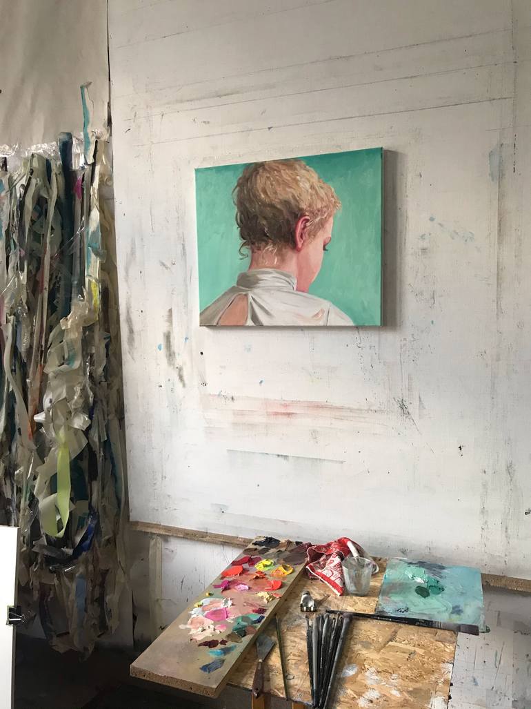 Original Figurative People Painting by Janos Huszti