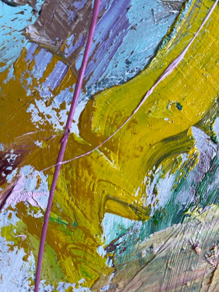 Original Abstract Expressionism People Painting by Janos Huszti