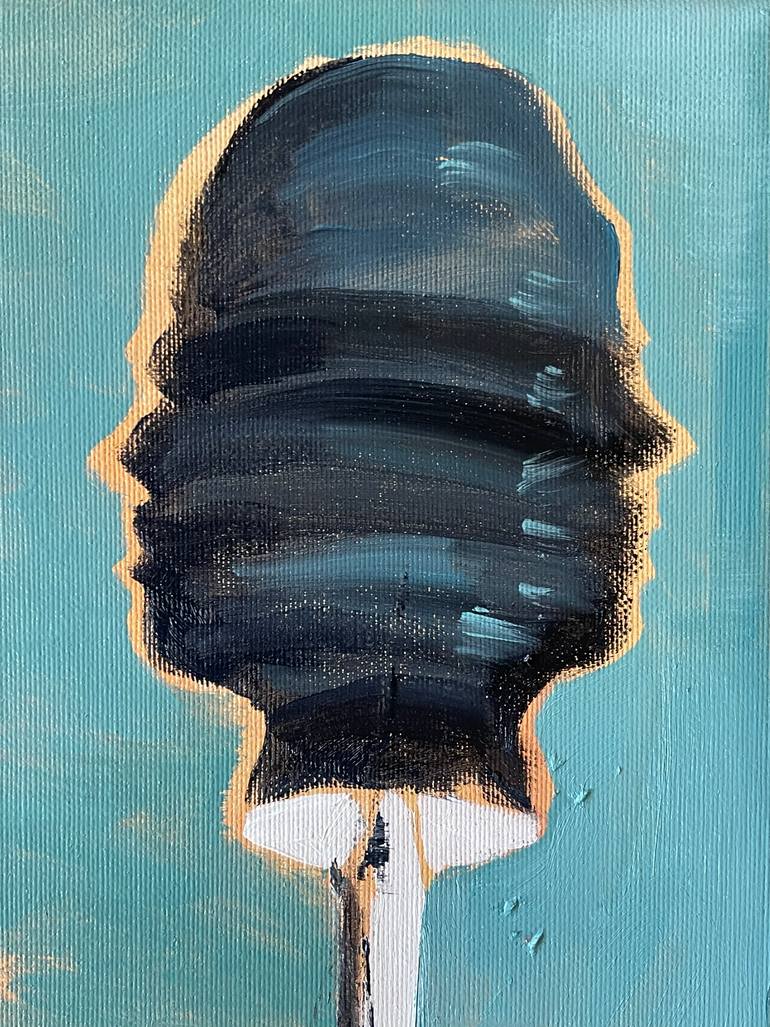 Original Conceptual Pop Culture/Celebrity Painting by Janos Huszti