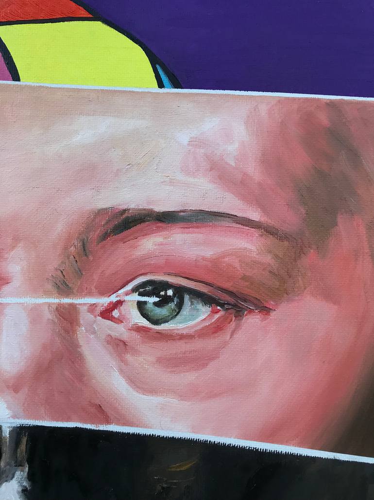 Original Conceptual People Painting by Janos Huszti