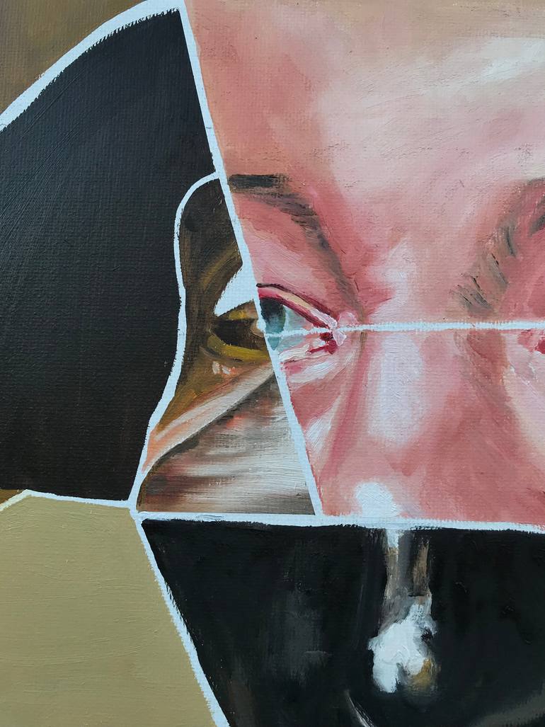 Original Conceptual People Painting by Janos Huszti